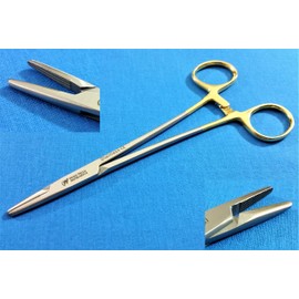 T/C PREMIUM O.R GRADE MAYO HEGAR NEEDLE HOLDER 6" SERRATED WITH TUNGSTEN CARBIDE INSERTS ( HTI BRAND)