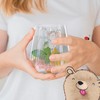 Mr. & Mrs. Panda Personalisiertes Cocktail Glas Pinguin Pärchen -