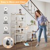 Yuanjimi 5-Tier Foldable Storage Shelves with Wheels, Folding Metal Shelf