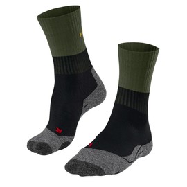 FALKE TK2 Explore Women's Hiking Socks Wool Anti-Bubble Thick 1 Pair, Green (Vertigo 7962), 35-36 (UK 2.5-3)