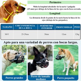 Bozal para Perro Ajustable con Tira Reflectante, Cómodo Bozal para Perro de Silicona Suave, Evitar Ladrar, Masticar y Malos Comportamientos, para Perros Pequeños, Medianos y Grandes, Negro (25-29 CM)