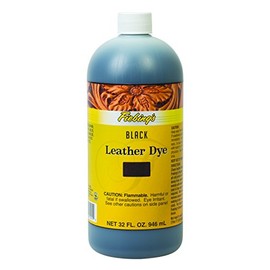 Fiebing's Leather Dye 32oz Black - Alcohol Based penetrating & Permanent Leather dye