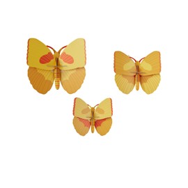 studio ROOF, Wall Art Butterfly, Yellow Butterflies, Set of 3, Eco-Friendly & Creative Gift