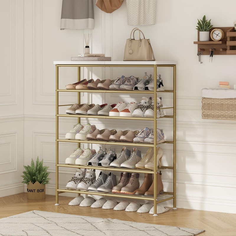 SUOERNUO Shoe Rack Organizer 6 Tier for Closet Entryway Free