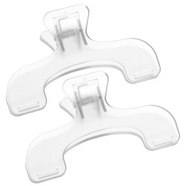 HJZHII 2Pcs Book Clips, Book Weight Page Holder, Transparent Book Clips to Hold Book Open Portable Reading Book Page Holders for Office Home Teachers Students Book Lovers Reading Fixing Book (White)