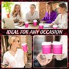 JarThenaAMCS 50 Set Hot Pink Disposable Coffee Cups with Lids