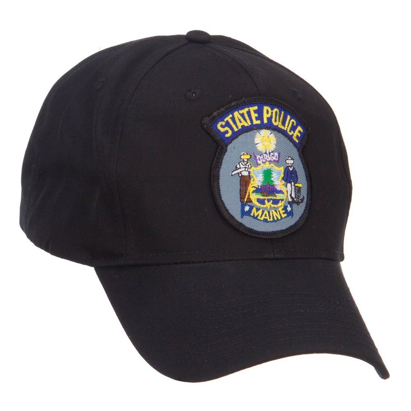 e4Hats.com Maine State Police Patch Cap - Black OSFM