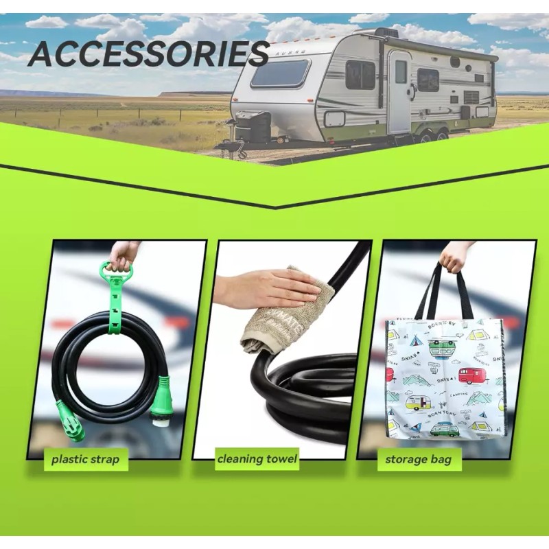 RVMATE 50 Amp 15 Feet RV/Generator Lockable Power Extension Cord