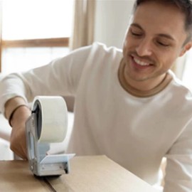 MJUNM 36 Rolls Clear Packing Tape, 2.7mil, Packaging Tape for Moving Boxes, Shipping, Office and Storage, Commercial Grade Carton Sealing Adhesive Industrial Tape, 2" x 65 Yards, 3 inch Core