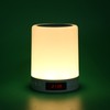 Bluetooth Speaker Alarm Clock Colorful Night Light Touch Control LED