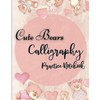 Cute Bears Calligraphy Practice Notebook: Slant Angle Lined Guide, Alphabet,