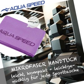 Aqua Speed Microfibre Towel Fitness Gym 70 x 140 cm Bath Towel Yoga Sports Towel Travel Towel Purple 400 g Microfibre Collection Dry Soft