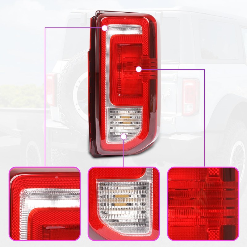 Archaic OE Style Tail Lights for Ford Bronco 2021-2024(Halogen Only),