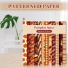 Whaline 24Pcs Fall Pattern Paper 30x30cm Maple Leaves Pumpkin Drinks