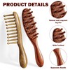 Hinbkenla Loc Comb 2Pcs Golden Sandalwood