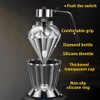 Honey/Syrup Dispenser -Premium No Drip Design, Elegant Diamond Shape with