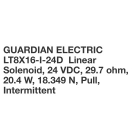 GUARDIAN ELECTRIC LT 8X16-I-24 VDC Solenoid,Tubul