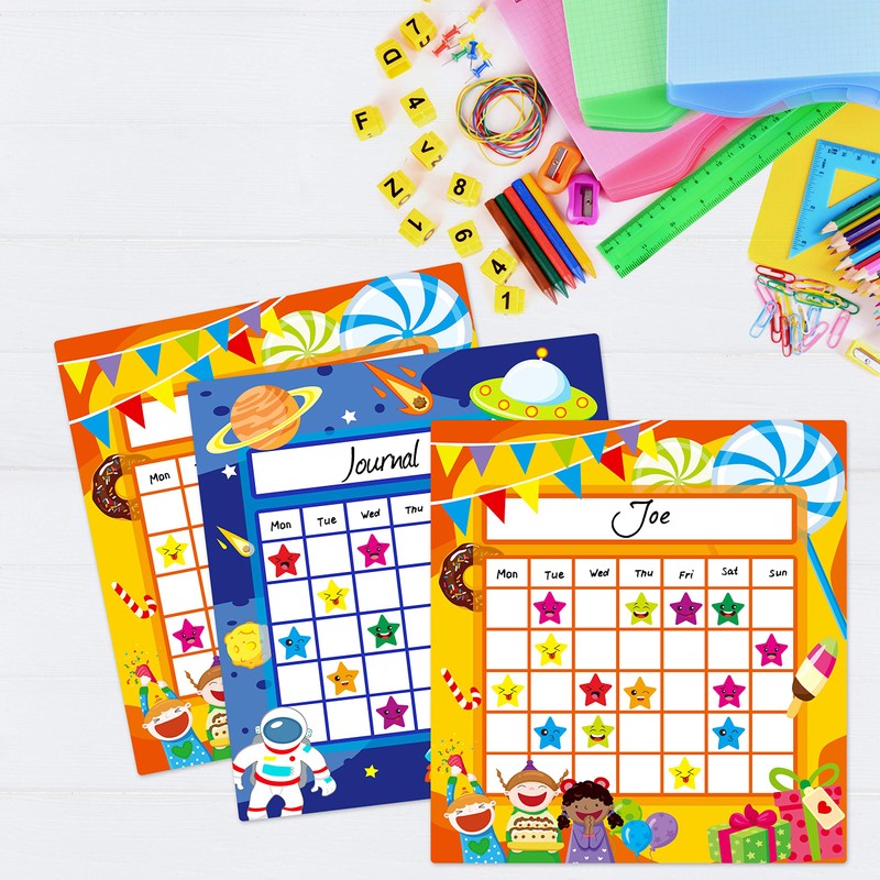 66 Pack Teacher Incentive Reward Chart with 2024 Star Stickers，2