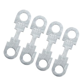 Motoforti Universal DC 12V 40A Flat Fuse Strip,Durable,Metal,Silver Tone,4pcs