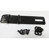 QCAA Double Hinge HASP and Fixed Staple, 4-1/2", Steel, Black,