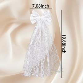 Veils for Women Wedding Bow Hair Clips White Bridal Veil Bachelorette Party Wedding Veils for Brides Bridesmaid Hair Bow Accessories for Women Bride to Be Bridal Shower Gifts