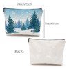 CREATCABIN Christmas Make Up Bag with Forest Snow Motif Cosmetic