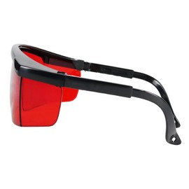 Bosch 57-GLASSES Laser View Enhancing Glasses with Adjustable Temple, Red Lens, Black Frame