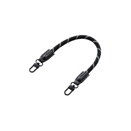 Elecom P-STCAHR08BK Smartphone Hand Strap, Round Strap, 0.3 inches (8 mm), Strap Seat Sold Separately, Fall Prevention, Thick, Black