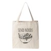 Funny Tote Bag Send Noods Screen Printed Canvas Tote Bag