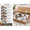 32cm Titanium Stainless Steel Frying Pan Non-stick Wok Skillet with