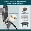 GASPRO 12FT RV Quick Connect Propane Hose with Elbow Adapter,