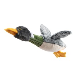 Best Pet Supplies Interactive Squeaky Dog Chew Toy, Ideal Dog Toys for Chewers, Small, Medium & Large Dogs, and Fetch Lovers - Mallard Duck Wing (Gray), Small
