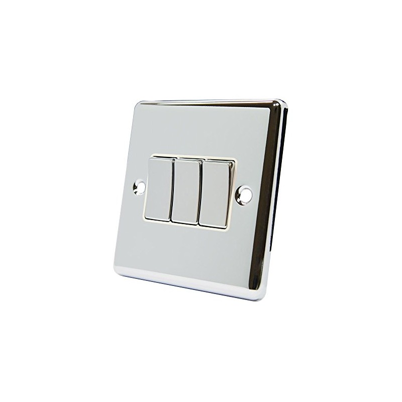AET CPC3GSWIWC Polished Chrome Classical White Insert Metal Rocker Switch-10