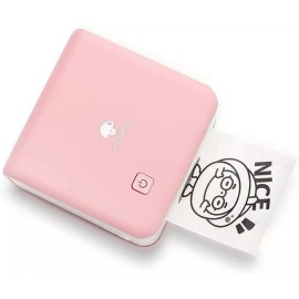 Phomemo M02 Pro Portable Thermal Sticker Printer with 1 Roll Adhesive Paper US - Pink Printer + 1 White Paper