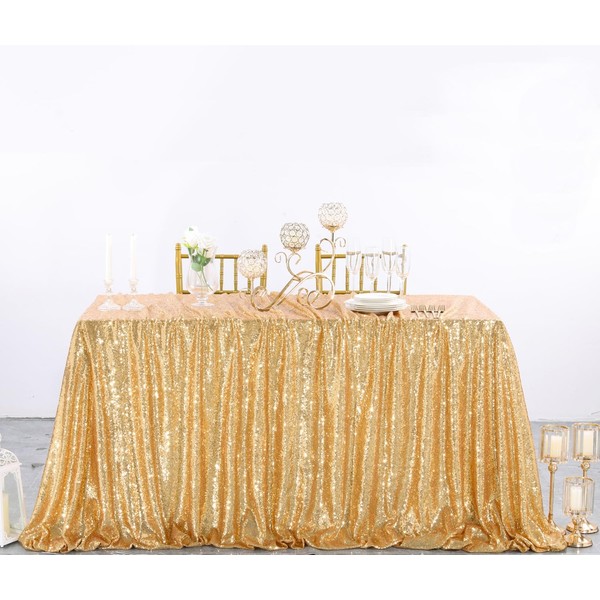 Gold Tablecloth Sequin Table Cloth Sparkly Shimmer Fabric 50 x
