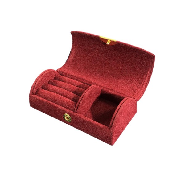 AIMALL Mini Flannel Jewelry Storage Box Ring Earrings Necklace Organizer