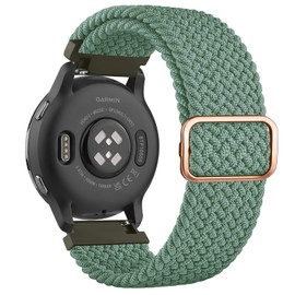 YLK Garmin Bracelet for Garmin Venu 2 / Venu 3 / Vívoactive 4 / Forerunner 255 Music / Forerunner 255 / 265 Bracelets for Men and Women Nylon Watch Strap Adjustable Solo Loop Elastic Replacement Strap