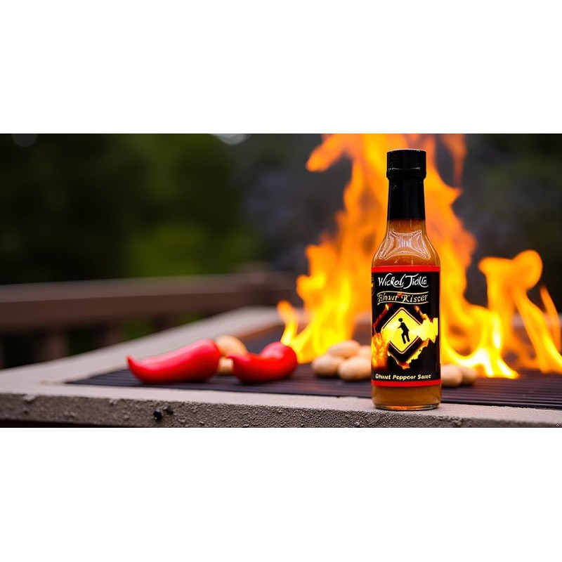 Ghost Pepper Hot Sauce Wicked Tickle Bhut Kisser Very Hot