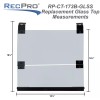 RecPro RV Glass Top for Three Burner Cooktop | Replacement