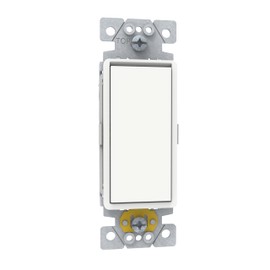 Square D by Schneider Electric X-Series 3 Way Rocker Light Switch, Single Pole Light Switch, Modular Design for Easy Color Upgrades, 1 Gang, 20 Amp, 120/277V, UL Listed, White (SQR14231WH)