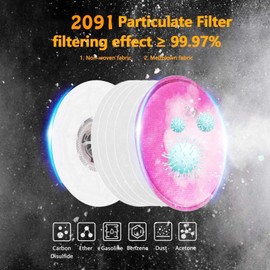 200PCS (100 Pack) 2091 Filter for 6000 7000 Series 2091 Particulate Filter Cartridge Helps Welding Grinding Cutting Metalworking Dusty Work