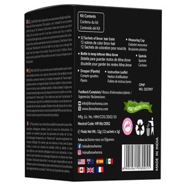 Mina ibrow Hair Colour Refill Pack Black Long Lasting Natural Spot Colouring and Professional Hair Tinting Powder, Water and Smudge Proof, No Ammonia, No Lead with 100% Grey Converge