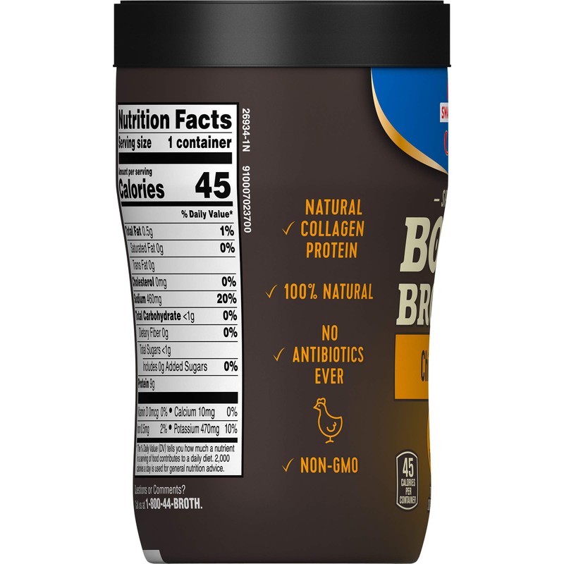 Swanson Sipping Bone Broth, Chicken Bone Broth, 10.75 Ounce Sipping