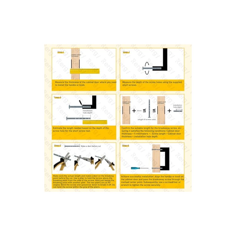 Rergy 10 Pack 5 INCH Cabinet Pulls Brushed Nickel Finger