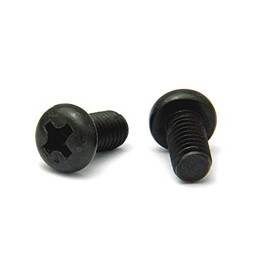 Stainless Steel/SS Black (+) Pan Head Small Screws (Full Thread) M3×4 (Pack of 10)