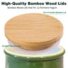 La Fermiere Yogurt Jar lids- 6PC Bamboo Jar Lids for