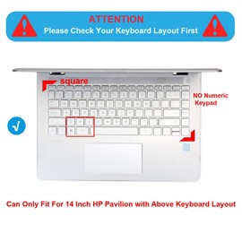 Keyboard Cover for HP Laptop 14 & HP Pavilion 14-dq/dk 14-cf/fq 14-dq1043cl dq0002dx dq0003dx dq0004dx dq0005tg dq0011dx dq0032dx dq0035dx fq0050nr fq0010nr 14-fq1074 14-dk1013dx dk0022wm