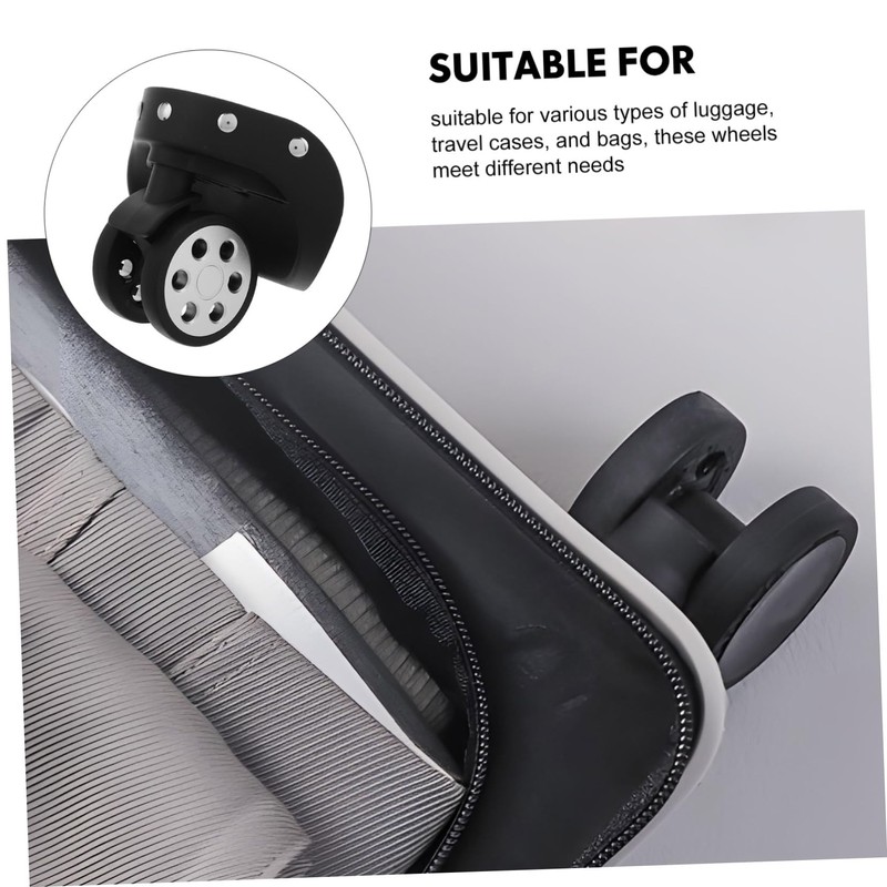 WHAMVOX 2 Pairs Shopping Trolley Wheels Luggage Replacement Wheels Suitcase