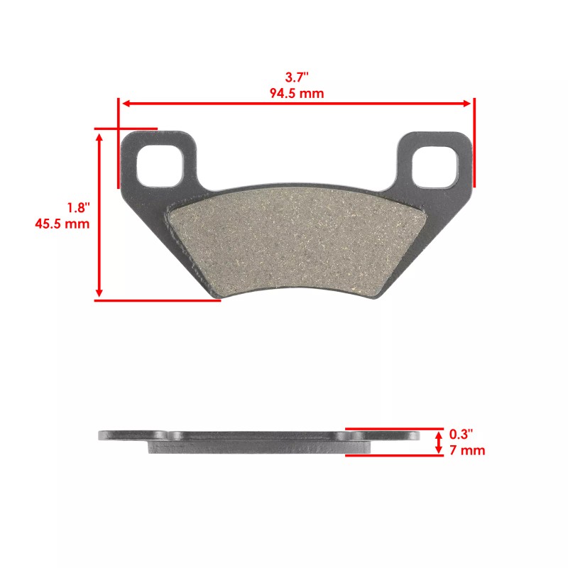 Caltric Front Rear Brake Pads for Arctic Cat 650 H1