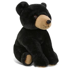 DolliBu Floppy Black Bear Stuffed Animal - Soft Huggable Black Bear, Adorable Playtime Bear Plush Toy, Cute Wild Life Cuddle Gifts, Super Soft Plush Doll Animal Toy for Kids and Adults - 9 inches
